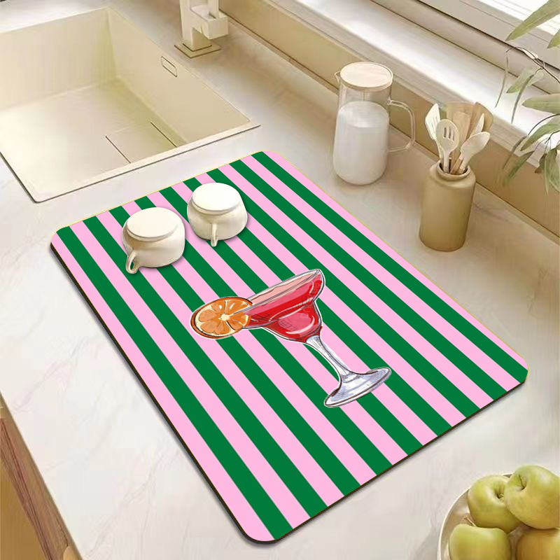 Food Prep Mat - Absorbent Dish Drying Mat for Kitchen