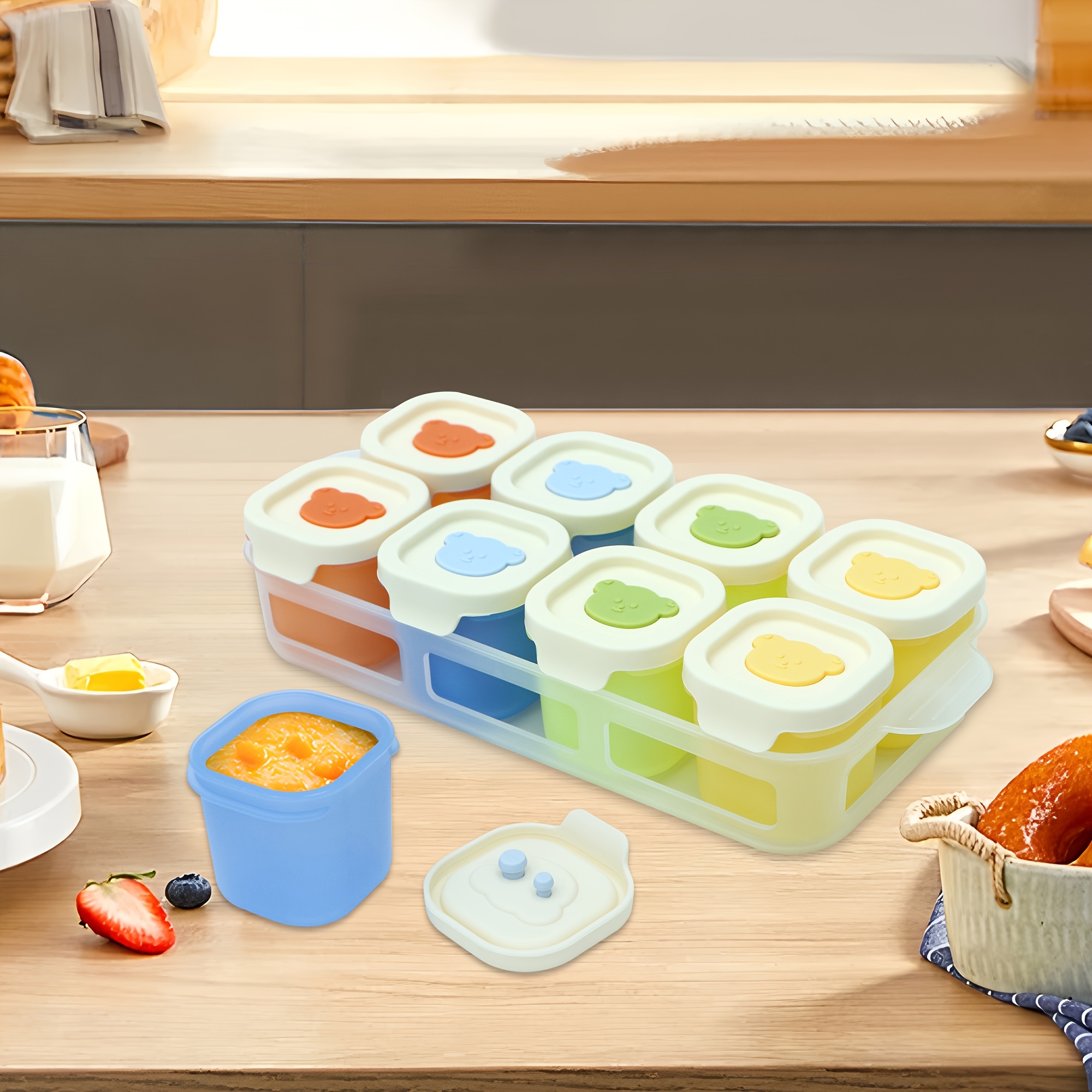9pcs Silicone Food Storage Con – Meal Prep Chia Pudding Bewertung und Preis