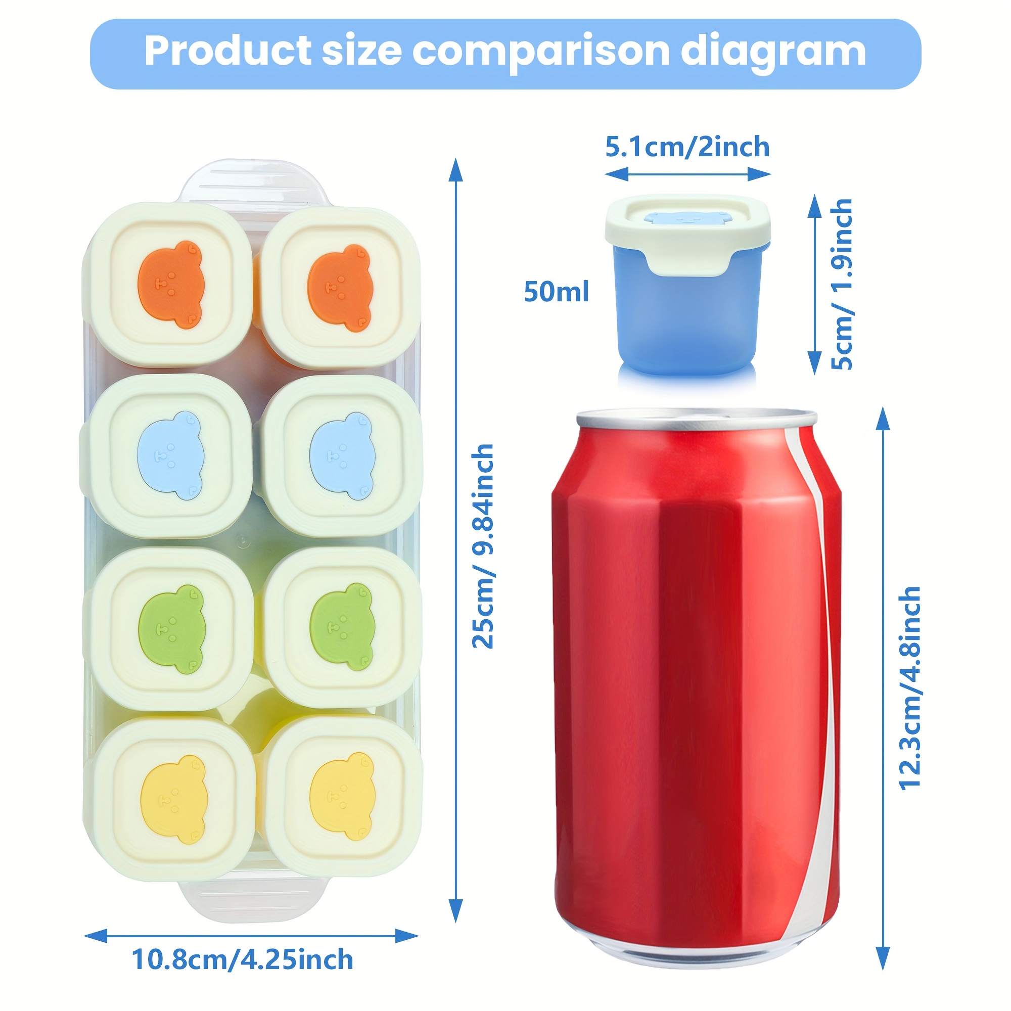 9pcs Silicone Food Storage Con – Meal Prep Chia Pudding Bewertung und Preis