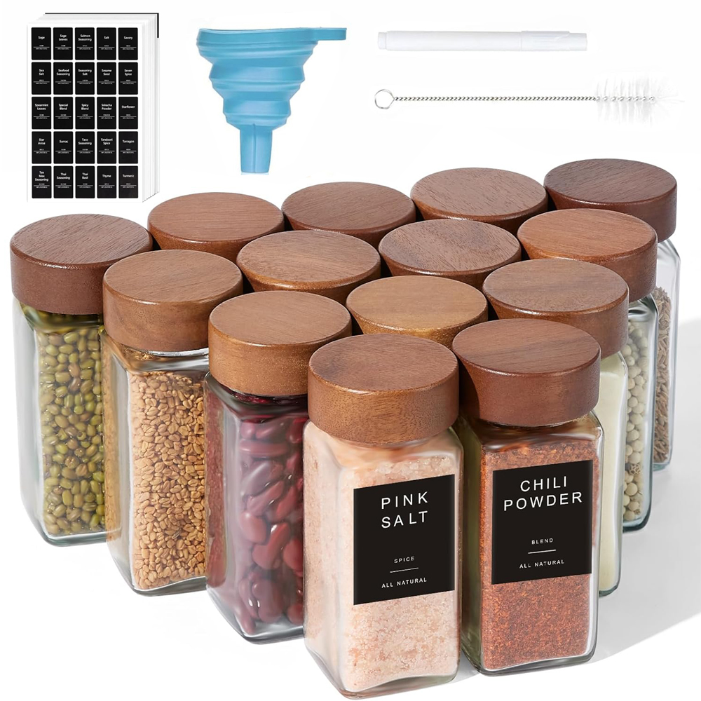 12Pcs Glass Spice Jars with La – Spice Jar Labels Bewertung und Preis