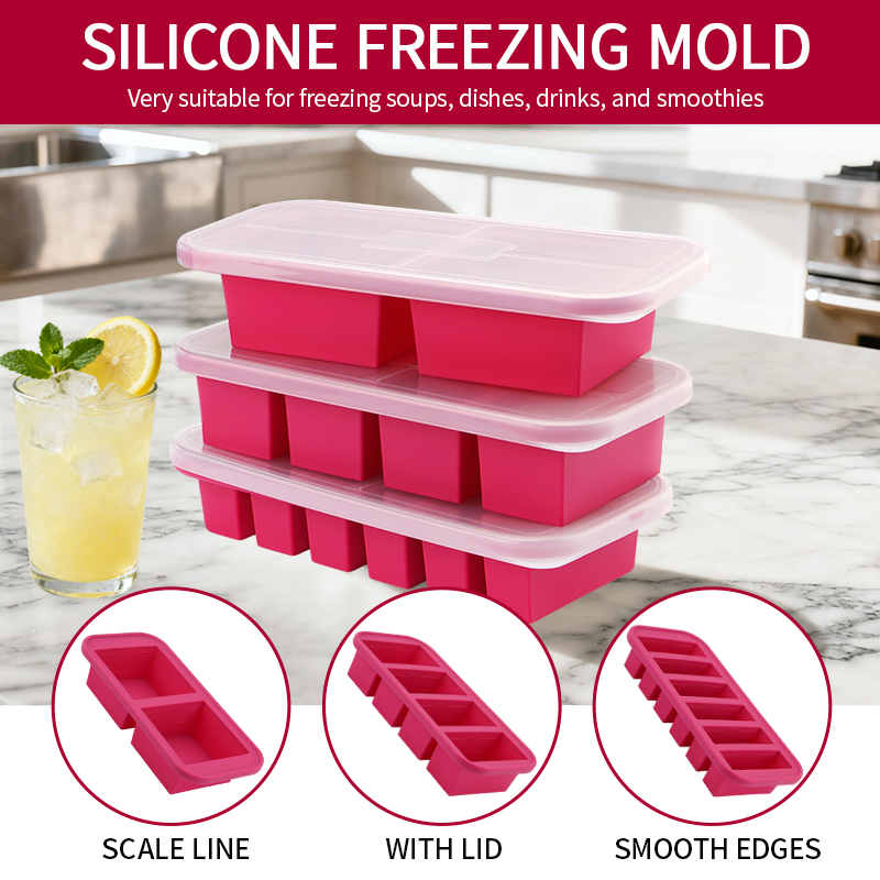 2 Or 3-Piece Silicone Freezer  – Meal Prep Chia Pudding Bewertung und Preis