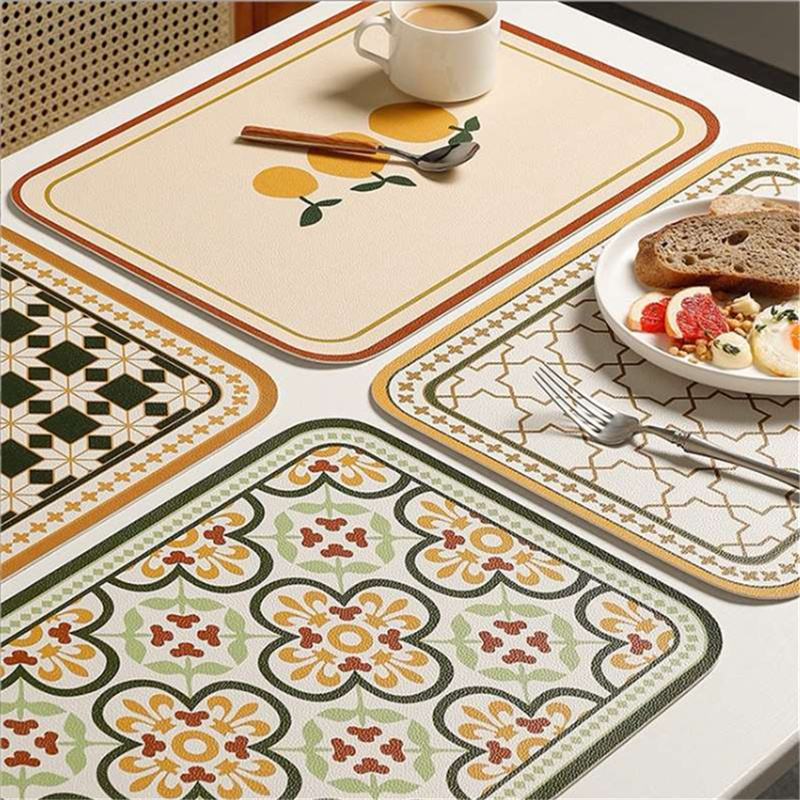 PU Retro Leather Placemat Oil  – Food Prep Mat Bewertung und Preis