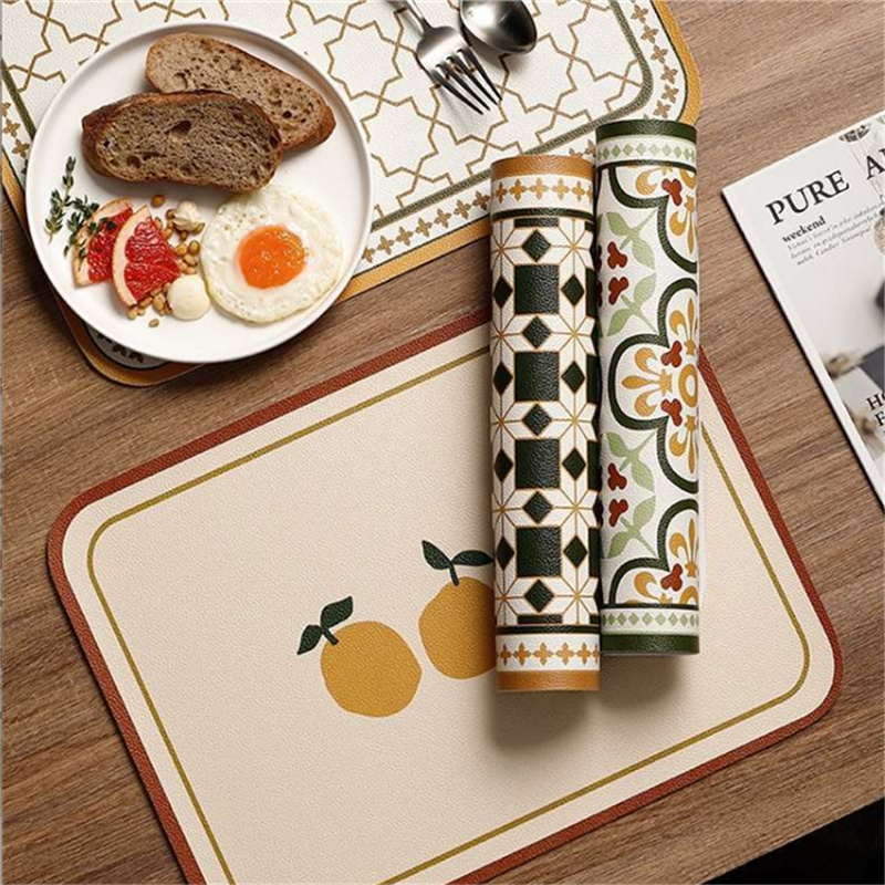 PU Retro Leather Placemat Oil  – Food Prep Mat Bewertung und Preis