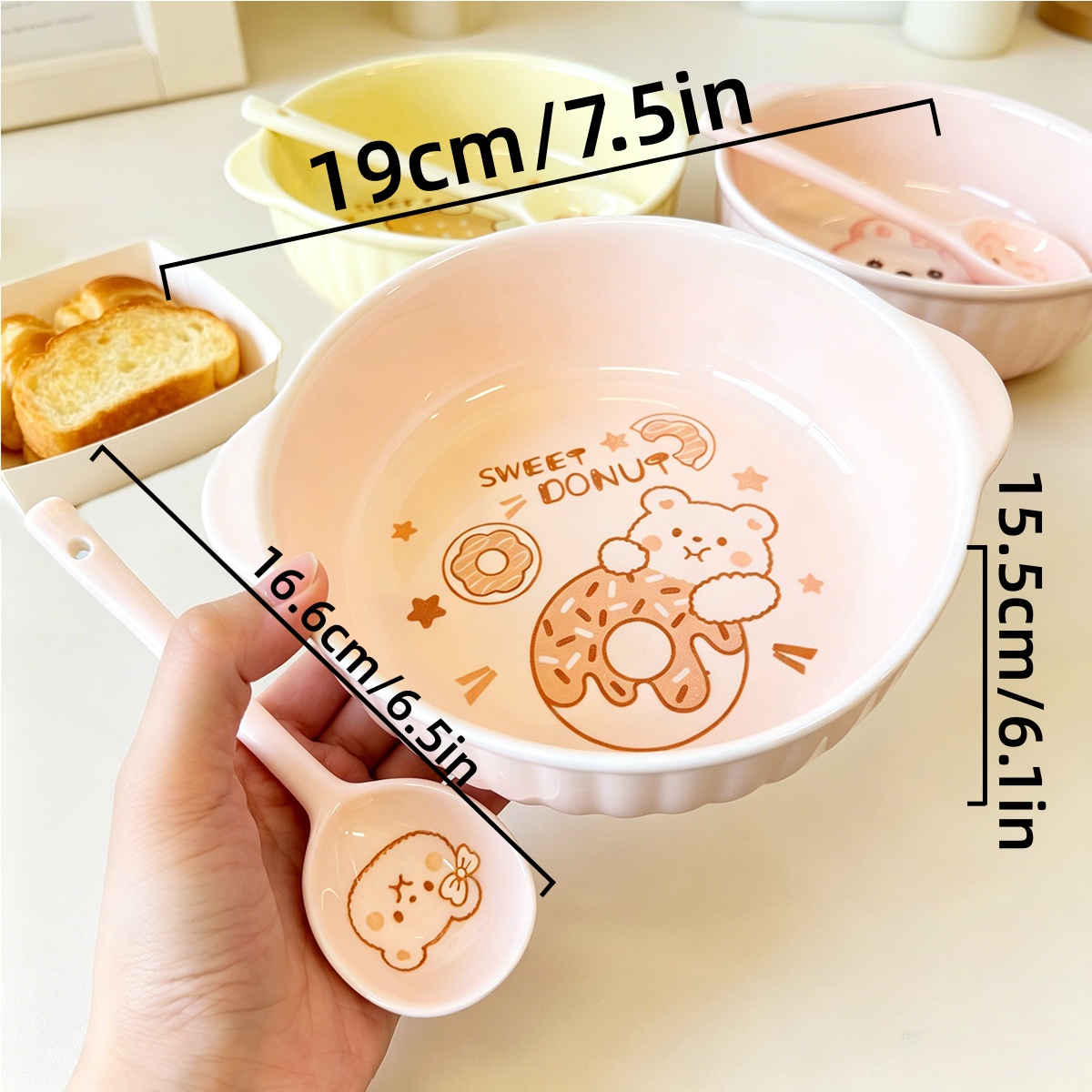 7.5 Inch Cute Cartoon Bear Rab – Meal Prep Microwave Bewertung und Preis