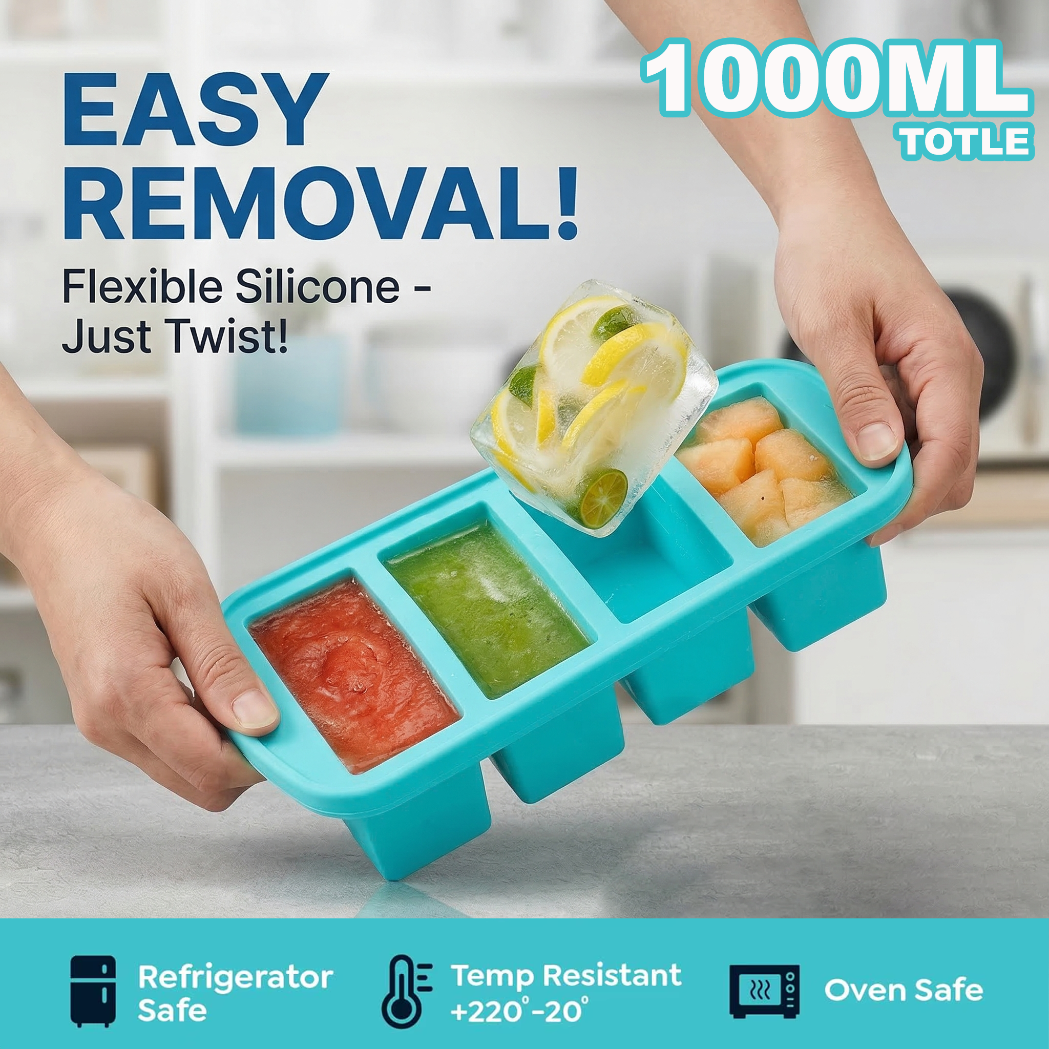 1000ML Silicone Freezer Tray w – Meal Prep Chia Pudding Bewertung und Preis