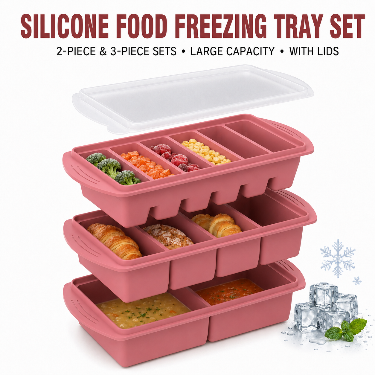 2/3 PACK Set Silicone Food Fre – Meal Prep Chia Pudding Bewertung und Preis