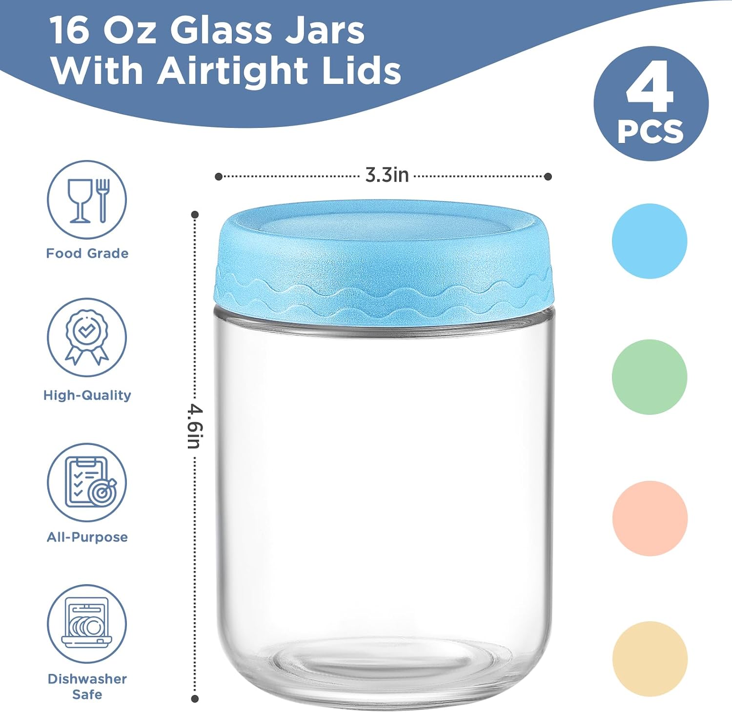 16 Oz Glass Overnight Oats Con – Meal Prep Chia Pudding Bewertung und Preis