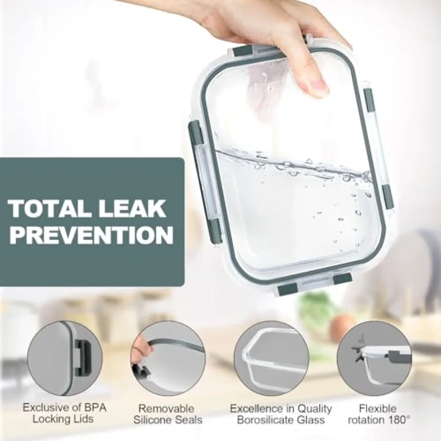 10 Pack Glass Meal Prep Contai – Meal Prep Lunch Bewertung und Preis