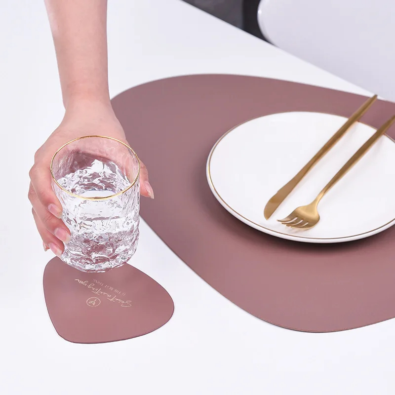 Irregular Leather Placemats an – Food Prep Mat Bewertung und Preis