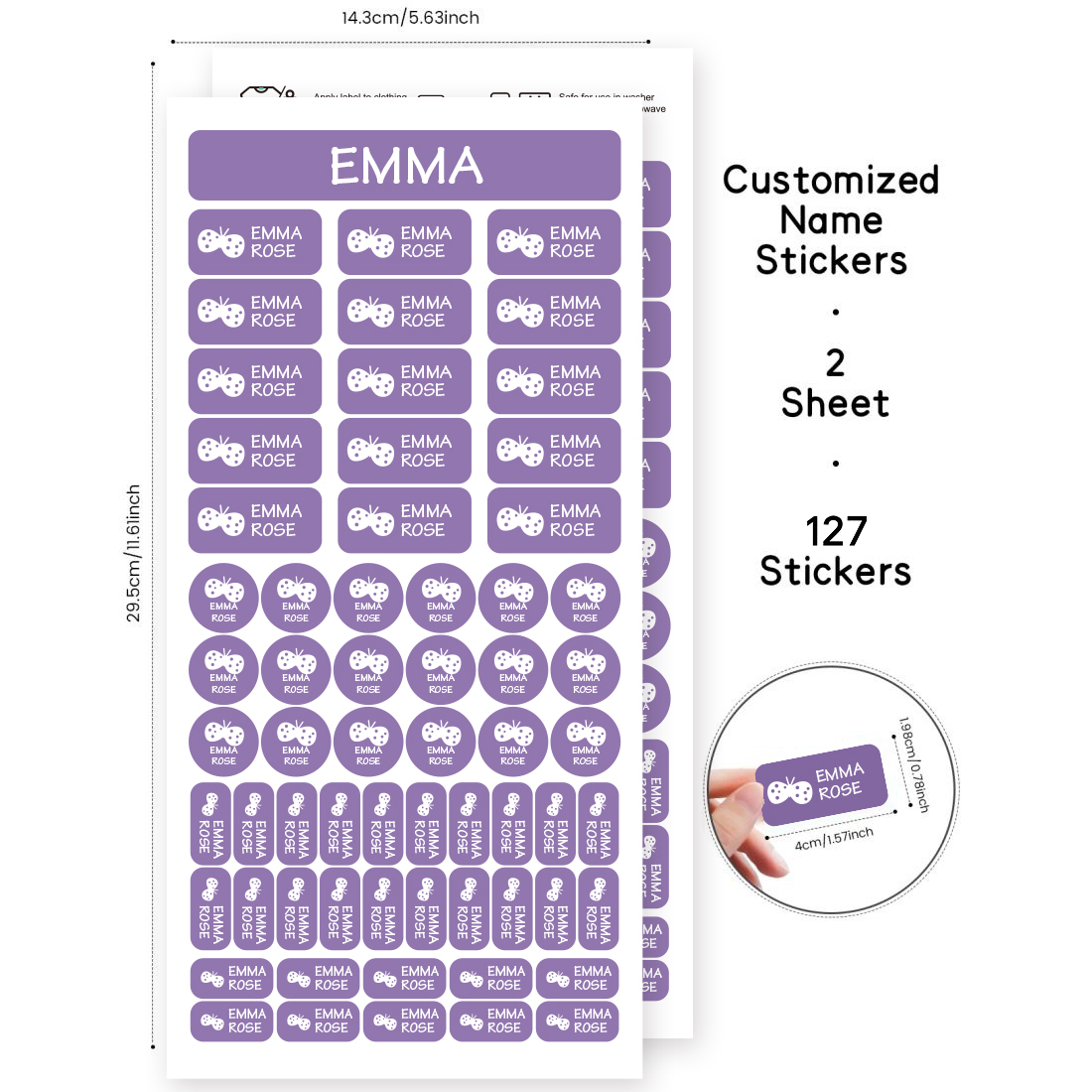 Custom Name Stickers,2 Sheets  – Meal Prep Lunch Bewertung und Preis