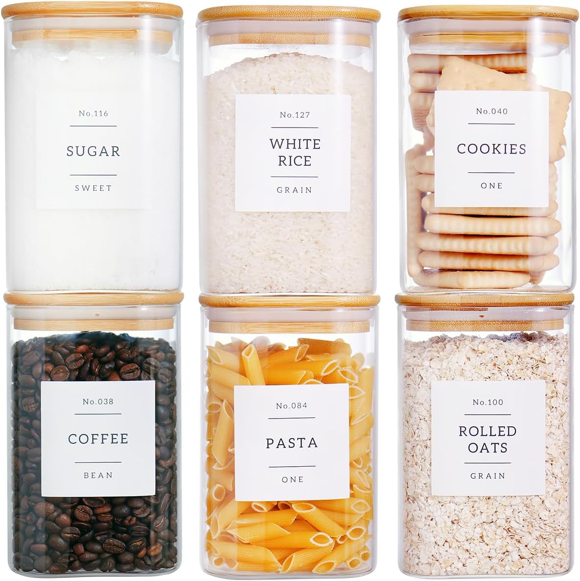 6 Pack Square Kitchen Storage  – Spice Jar Labels Bewertung und Preis
