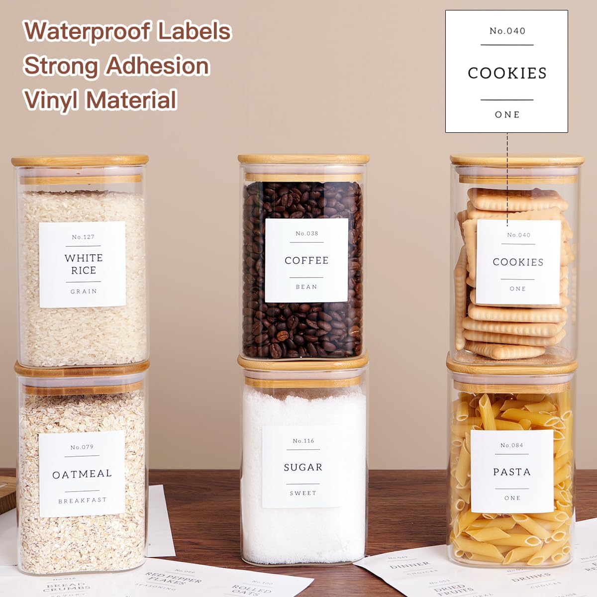 6 Pack Square Kitchen Storage  – Spice Jar Labels Bewertung und Preis