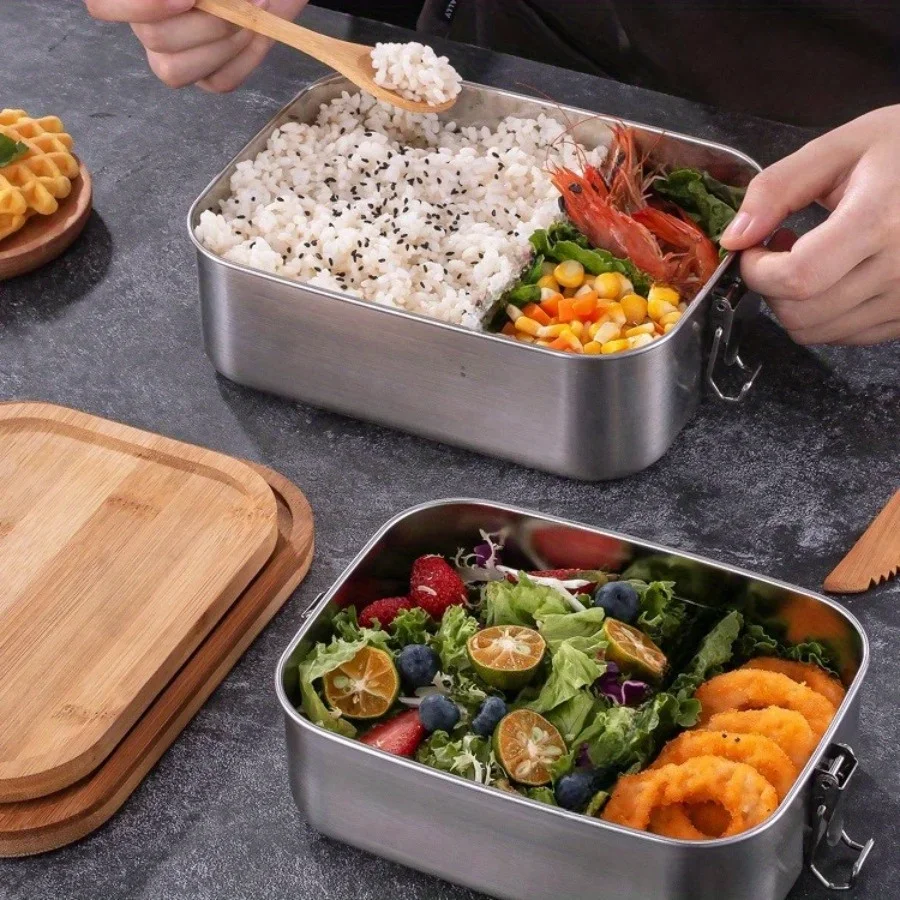 New 304 stainless steel bamboo – Stainless Bento Box Bewertung und Preis