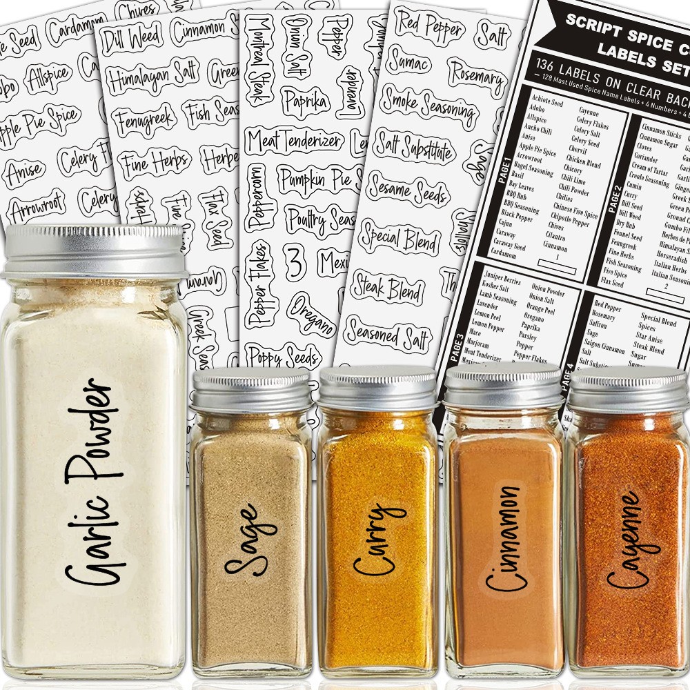 138pcs Waterproof Transparent  – Spice Jar Labels Bewertung und Preis