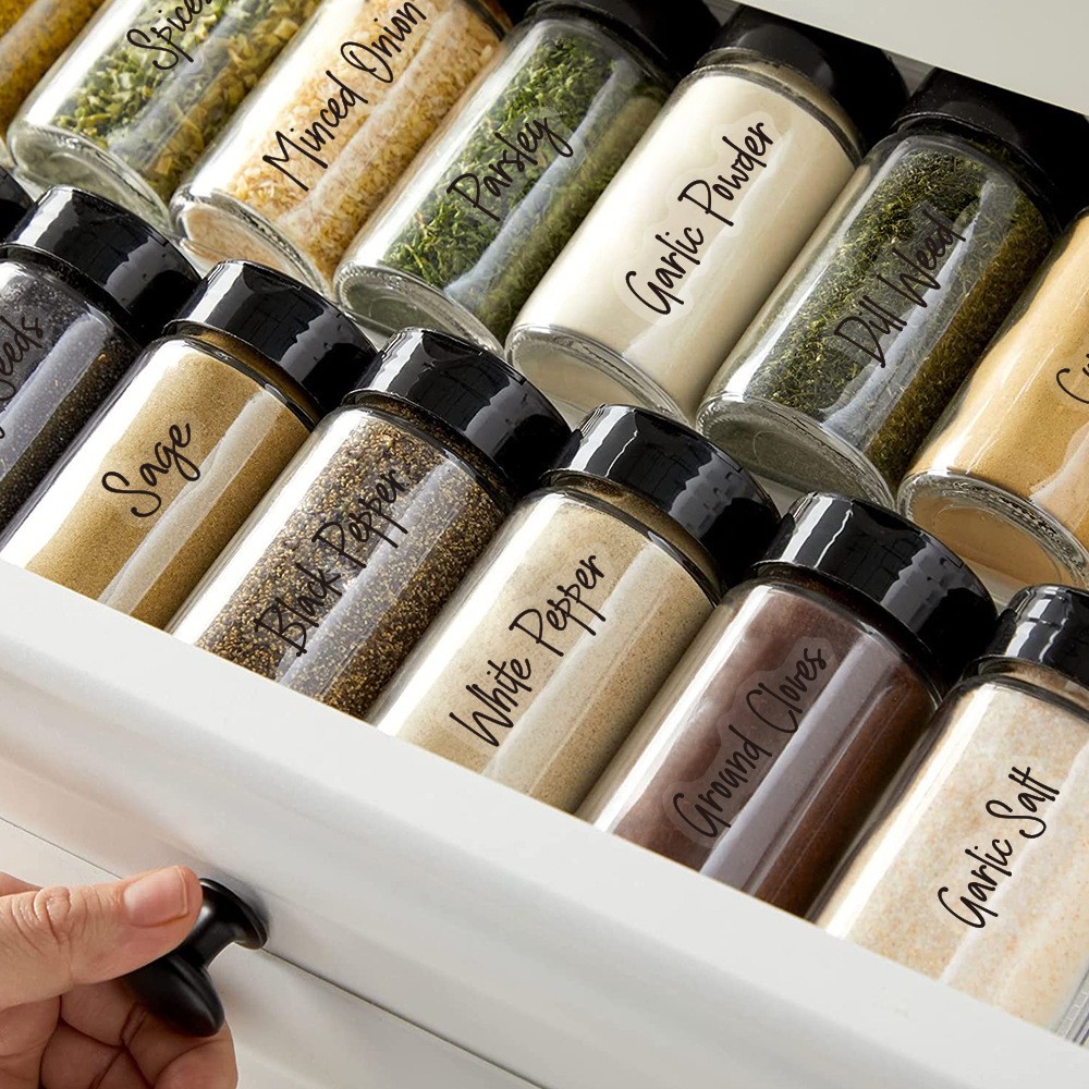 138pcs Waterproof Transparent  – Spice Jar Labels Bewertung und Preis