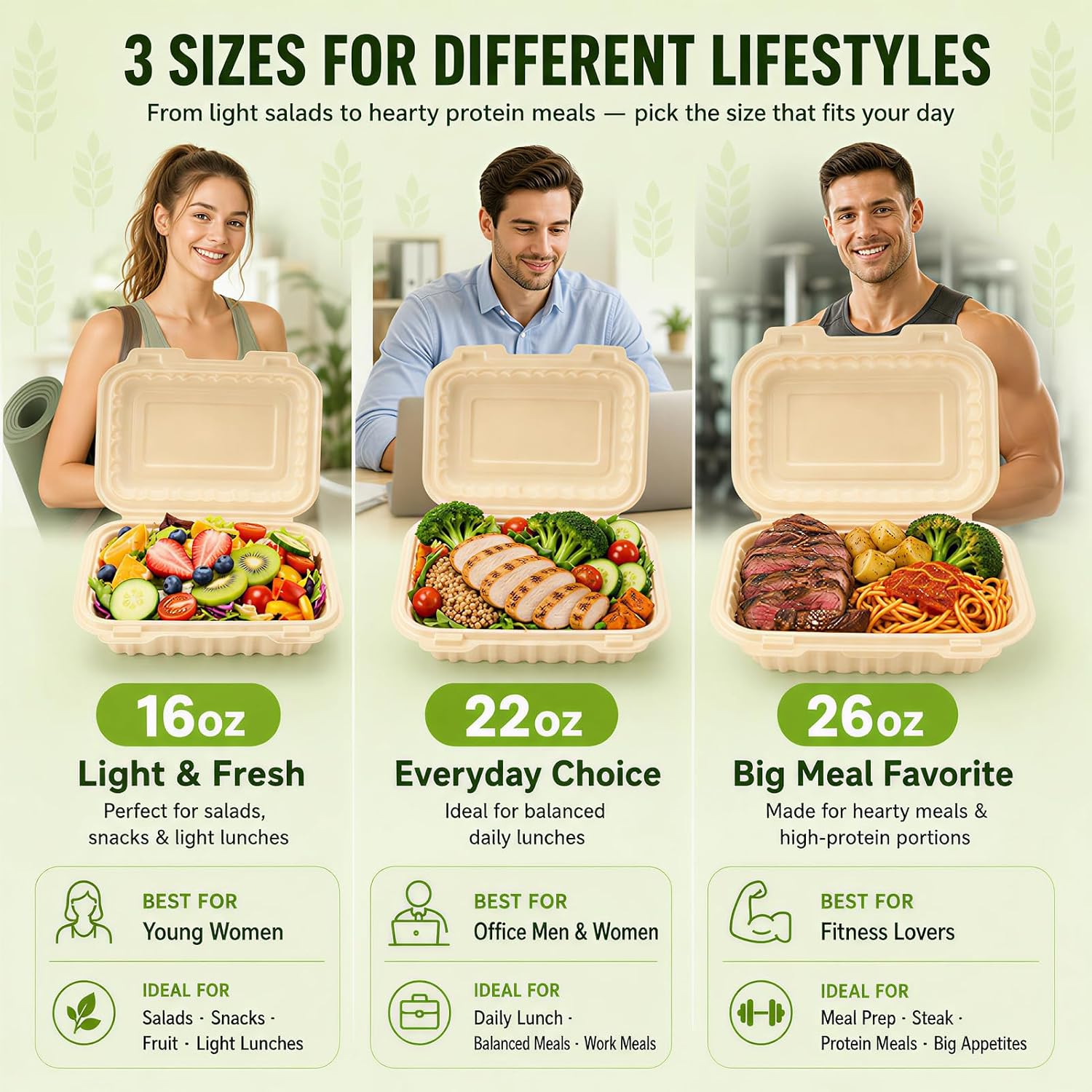 50 Pack 16oz Clamshell Take Ou – Meal Prep Microwave Bewertung und Preis