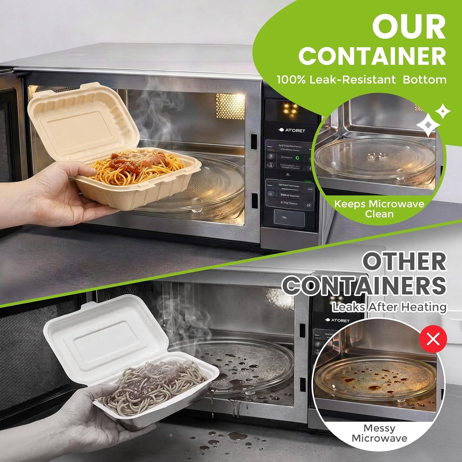 50 Pack 16oz Clamshell Take Ou – Meal Prep Microwave Bewertung und Preis