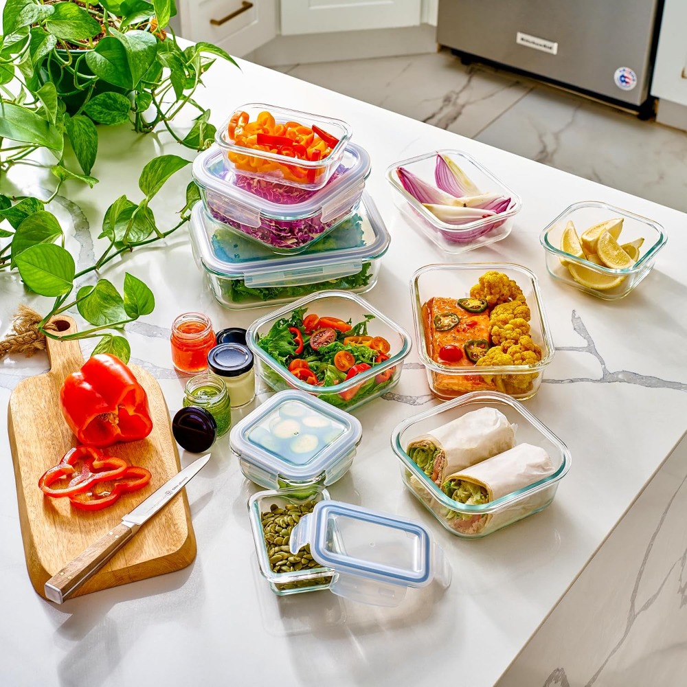 40-Piece Glass Food Storage Co – Meal Prep Lunch Bewertung und Preis