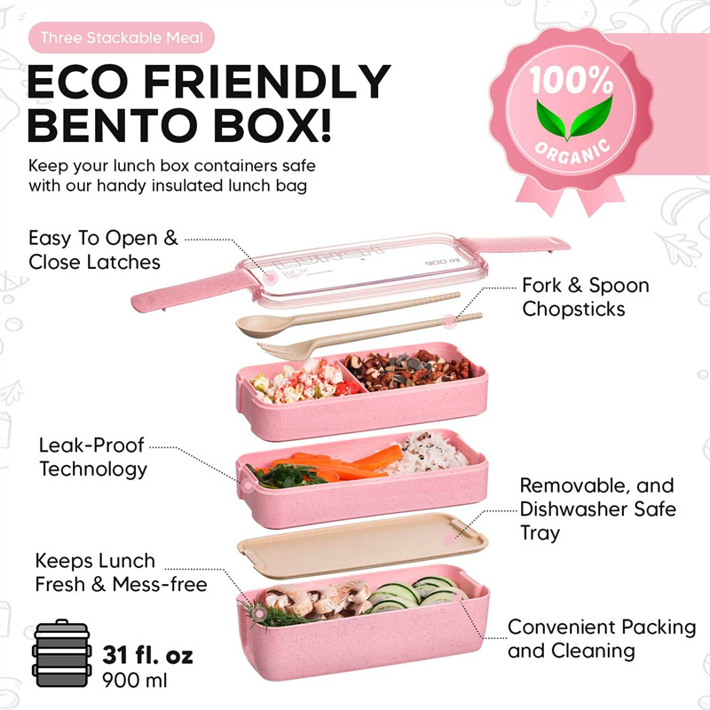 3-In-1 Compartment Wheat Straw – Meal Prep Lunch Bewertung und Preis