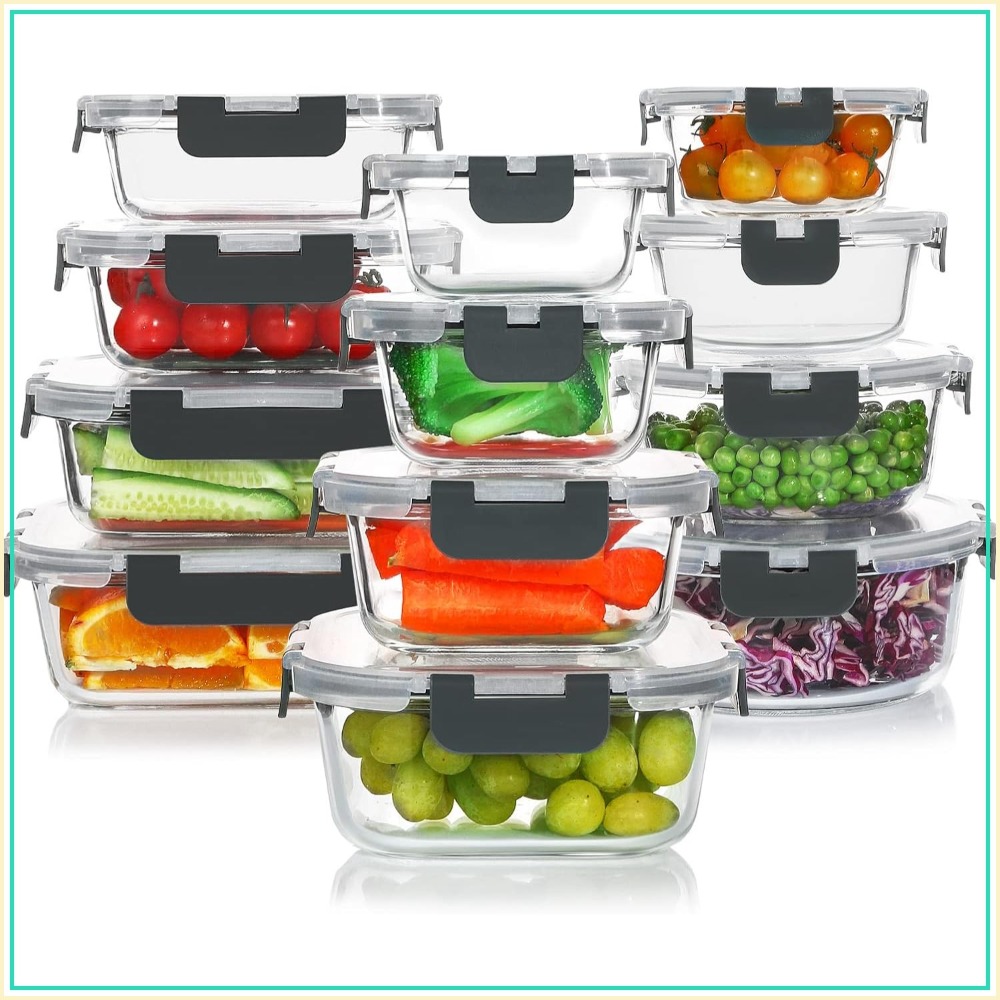 24-Piece Glass Food Storage Co – Meal Prep Microwave Bewertung und Preis