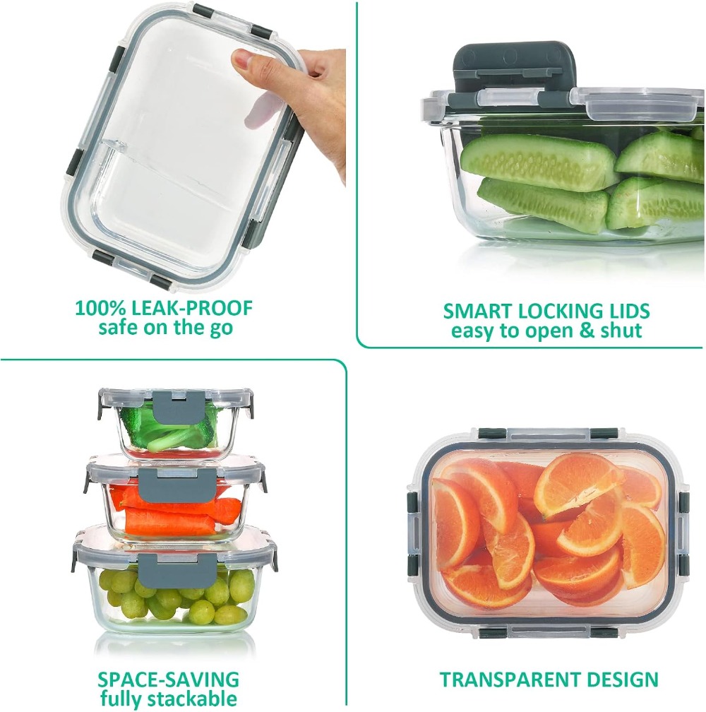 24-Piece Glass Food Storage Co – Meal Prep Microwave Bewertung und Preis