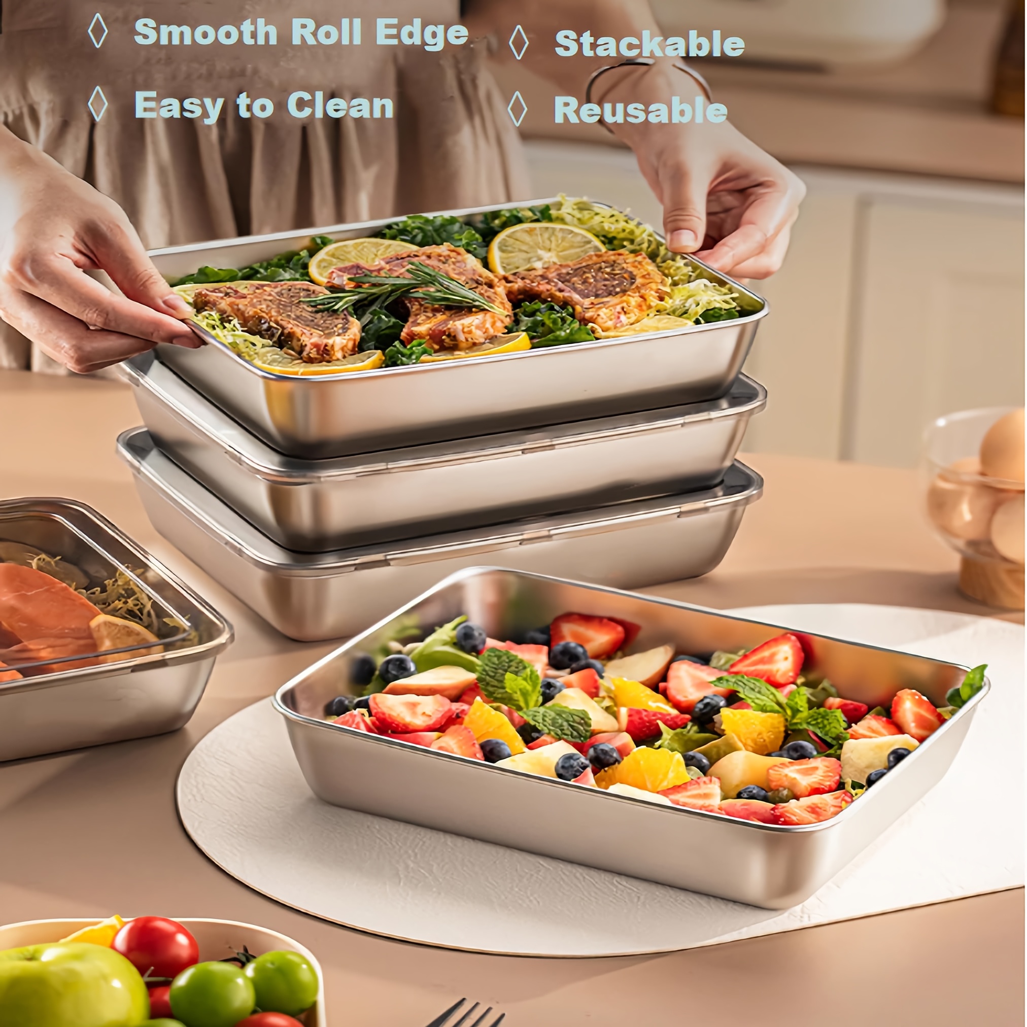 3pcs Stainless Steel Food Cont – Stainless Bento Box Bewertung und Preis