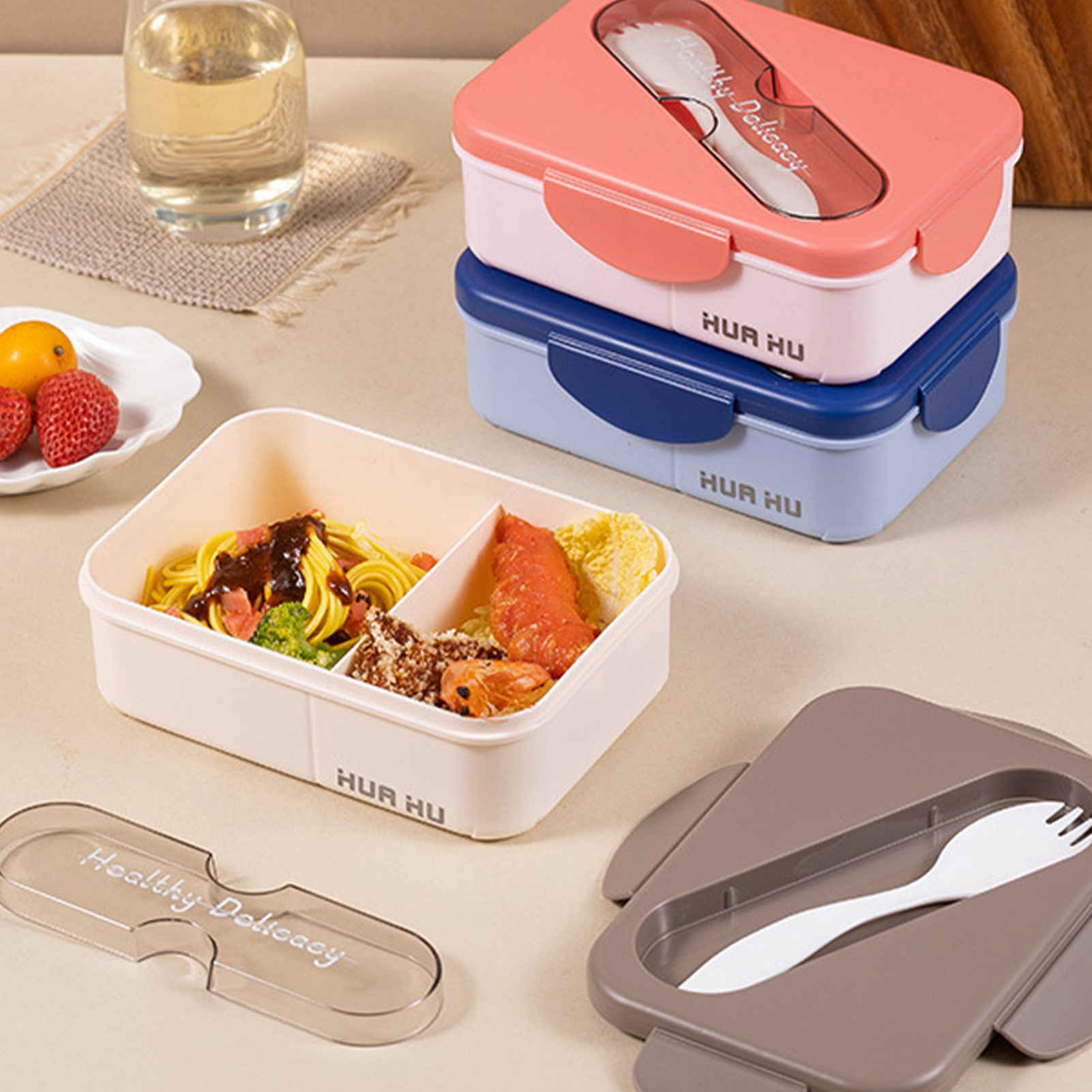 Student Lunch Box With Fork Pl – Meal Prep Microwave Bewertung und Preis