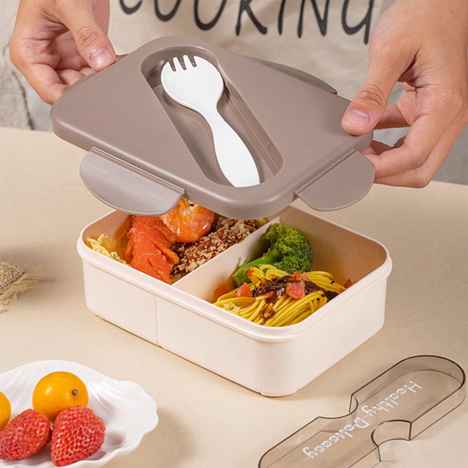 Student Lunch Box With Fork Pl – Meal Prep Microwave Bewertung und Preis