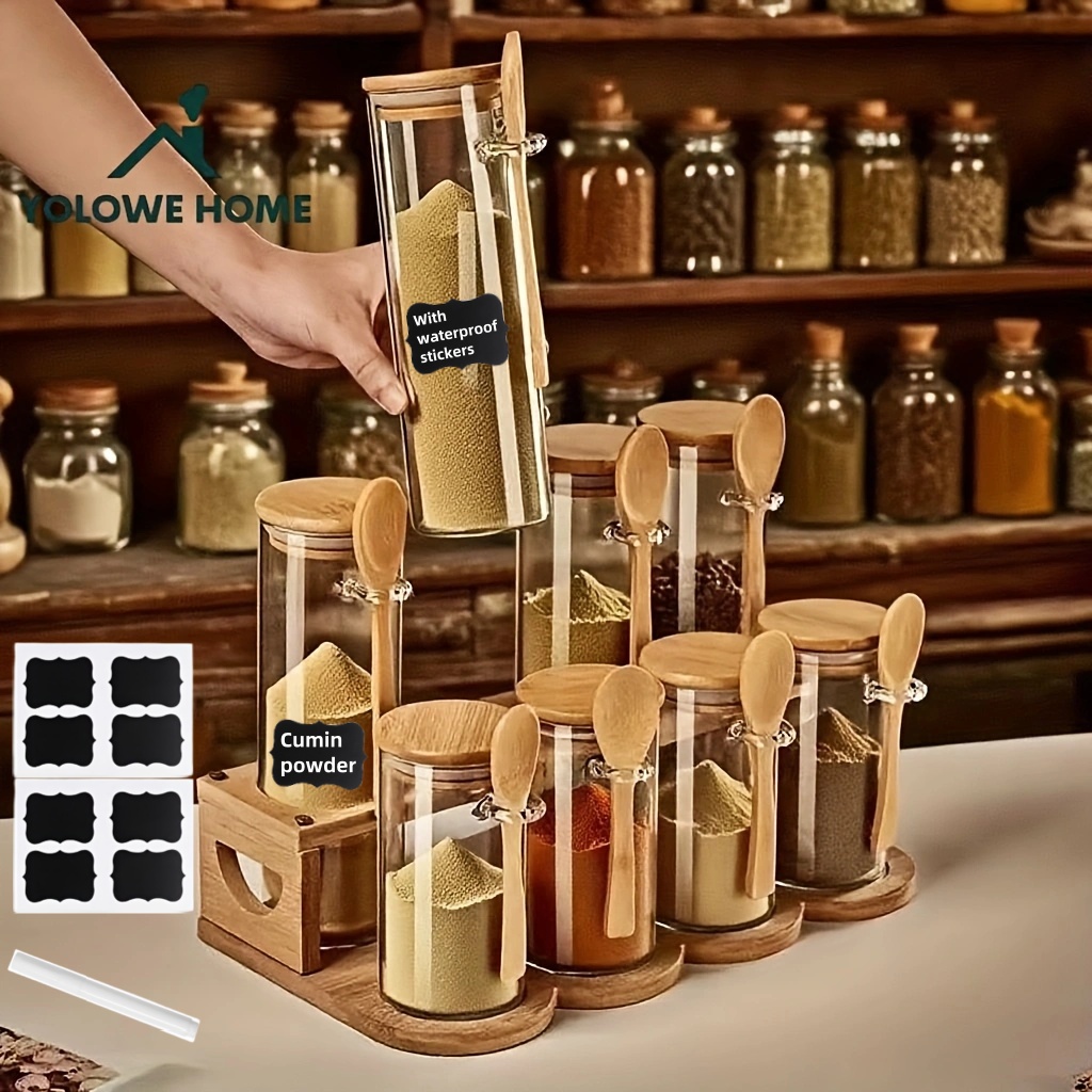 8-Piece Glass Storage Containe – Spice Jar Labels Bewertung und Preis