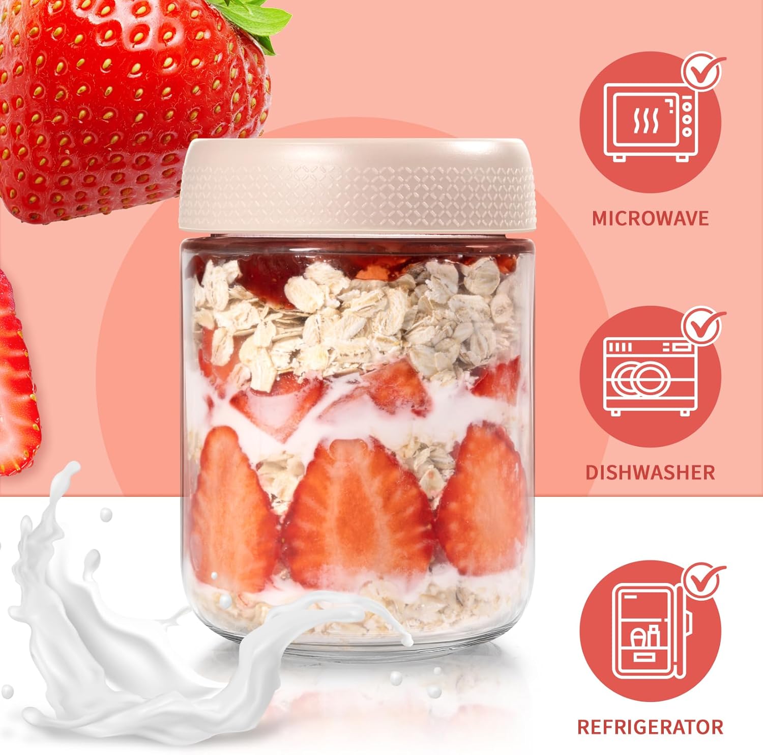 6 Pack 16oz Overnight Oats Con – Meal Prep Chia Pudding Bewertung und Preis