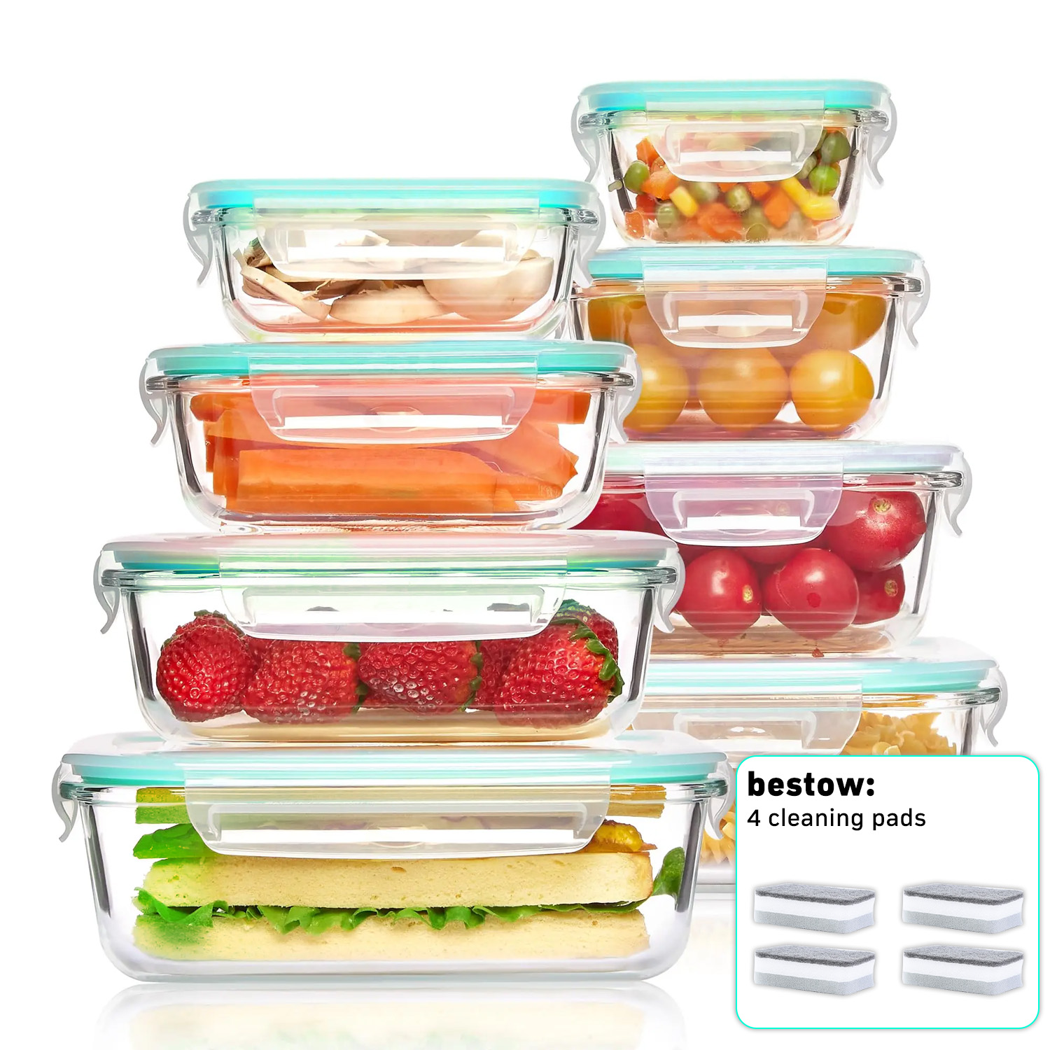 8-Pack Airtight Glass Food Sto – Meal Prep Microwave Bewertung und Preis