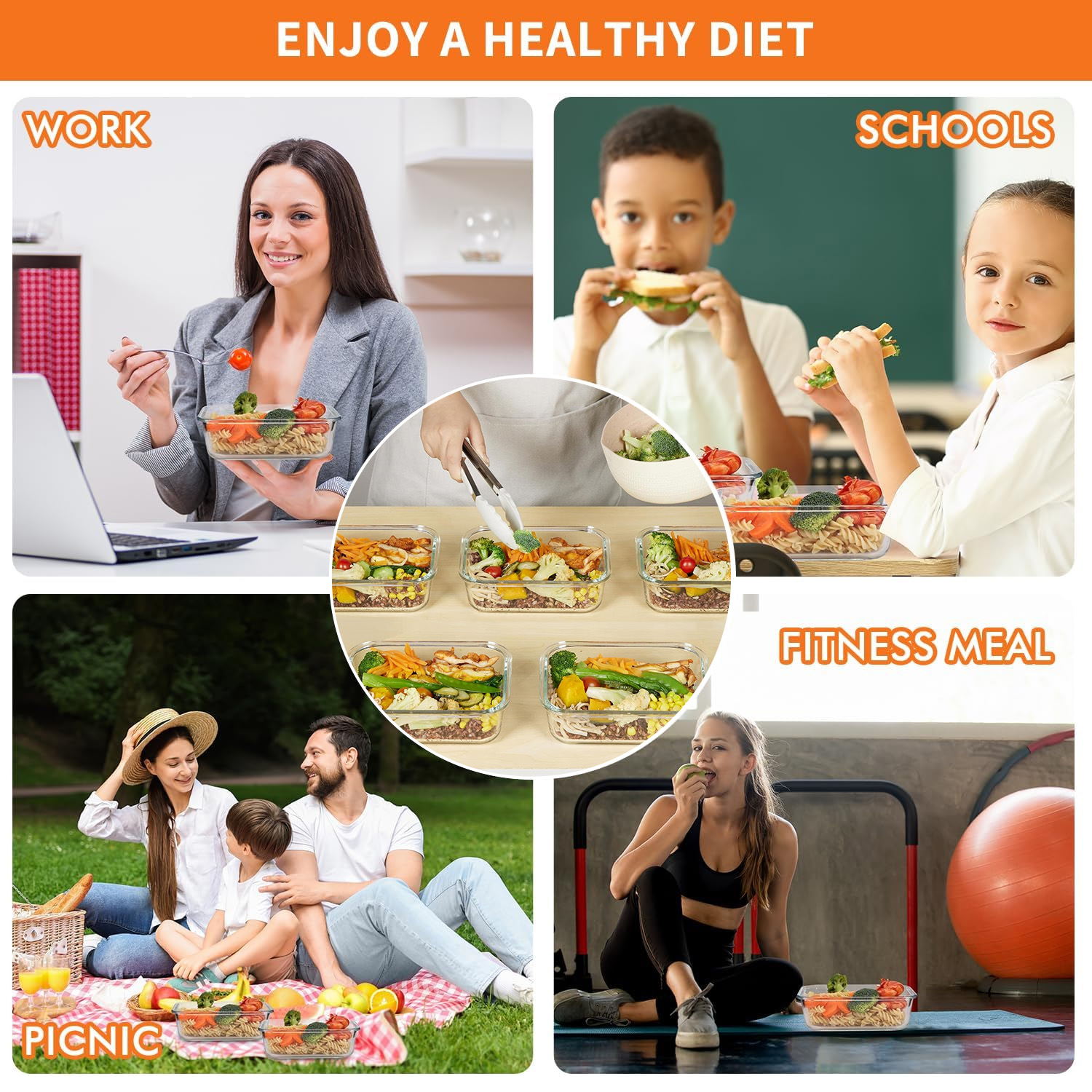 8-Pack Airtight Glass Food Sto – Meal Prep Microwave Bewertung und Preis