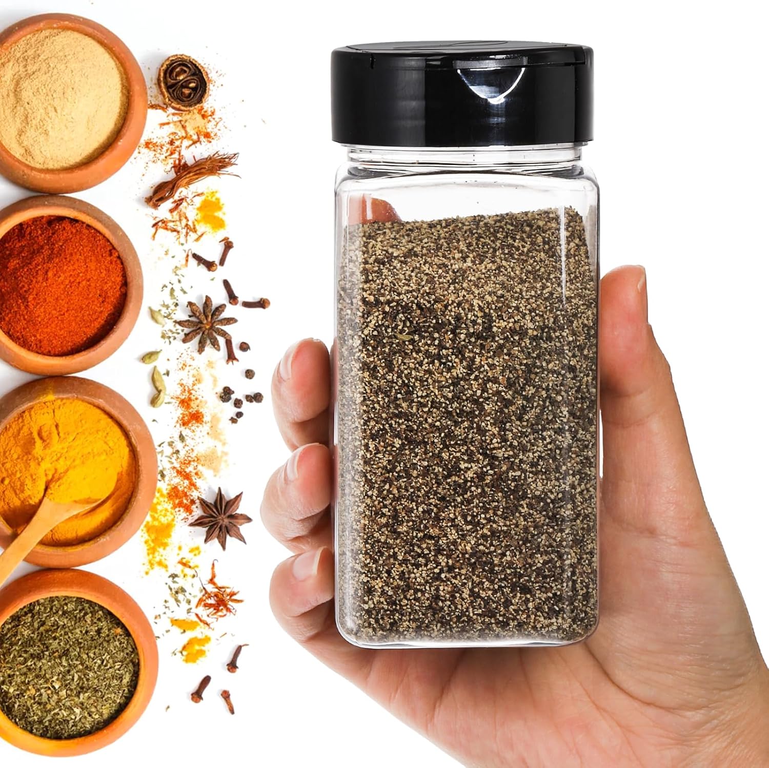 Square Large Plastic Spice Jar – Spice Jar Labels Bewertung und Preis