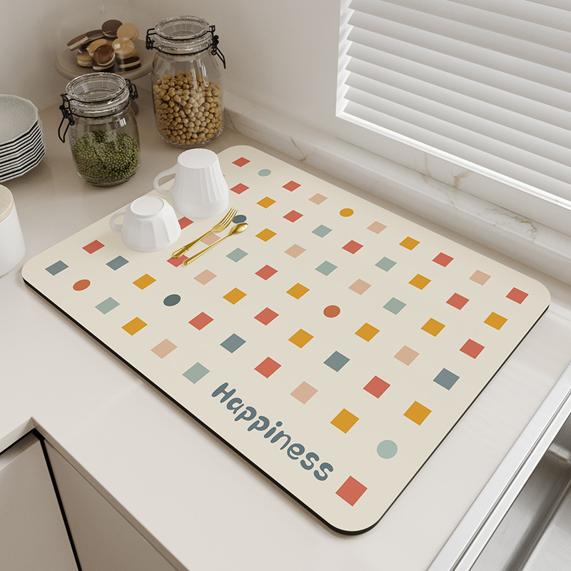 Pastel Polka Dot Counter Dryin – Food Prep Mat Bewertung und Preis