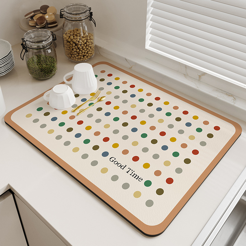 Pastel Polka Dot Counter Dryin – Food Prep Mat Bewertung und Preis