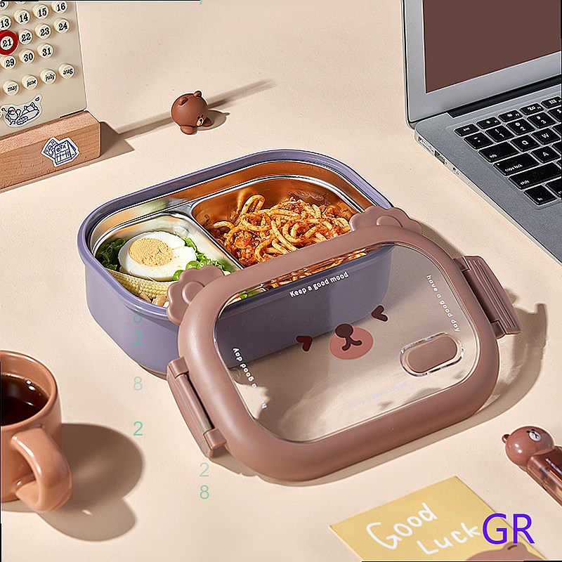 Cute Bear Stainless Steel Insu – Stainless Bento Box Bewertung und Preis