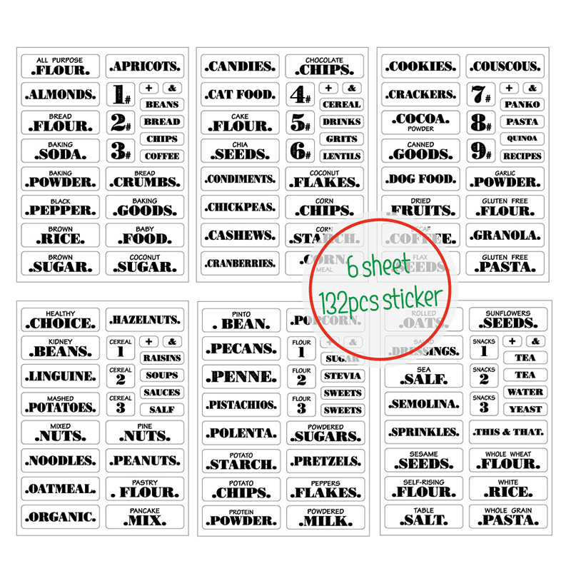132pcs Kitchen Food Stickers W – Spice Jar Labels Bewertung und Preis