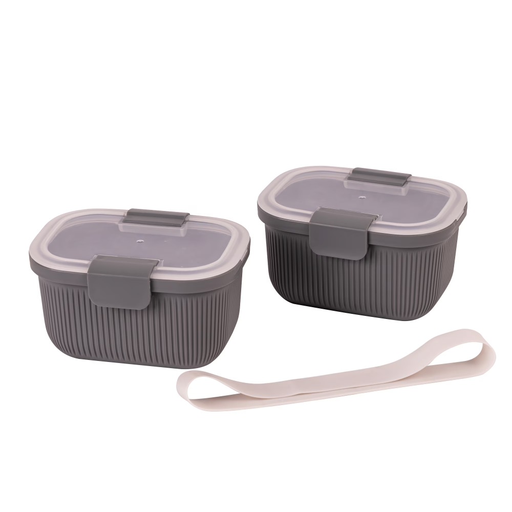 Rectangle Grey Bento Box Snack – Meal Prep Lunch Bewertung und Preis