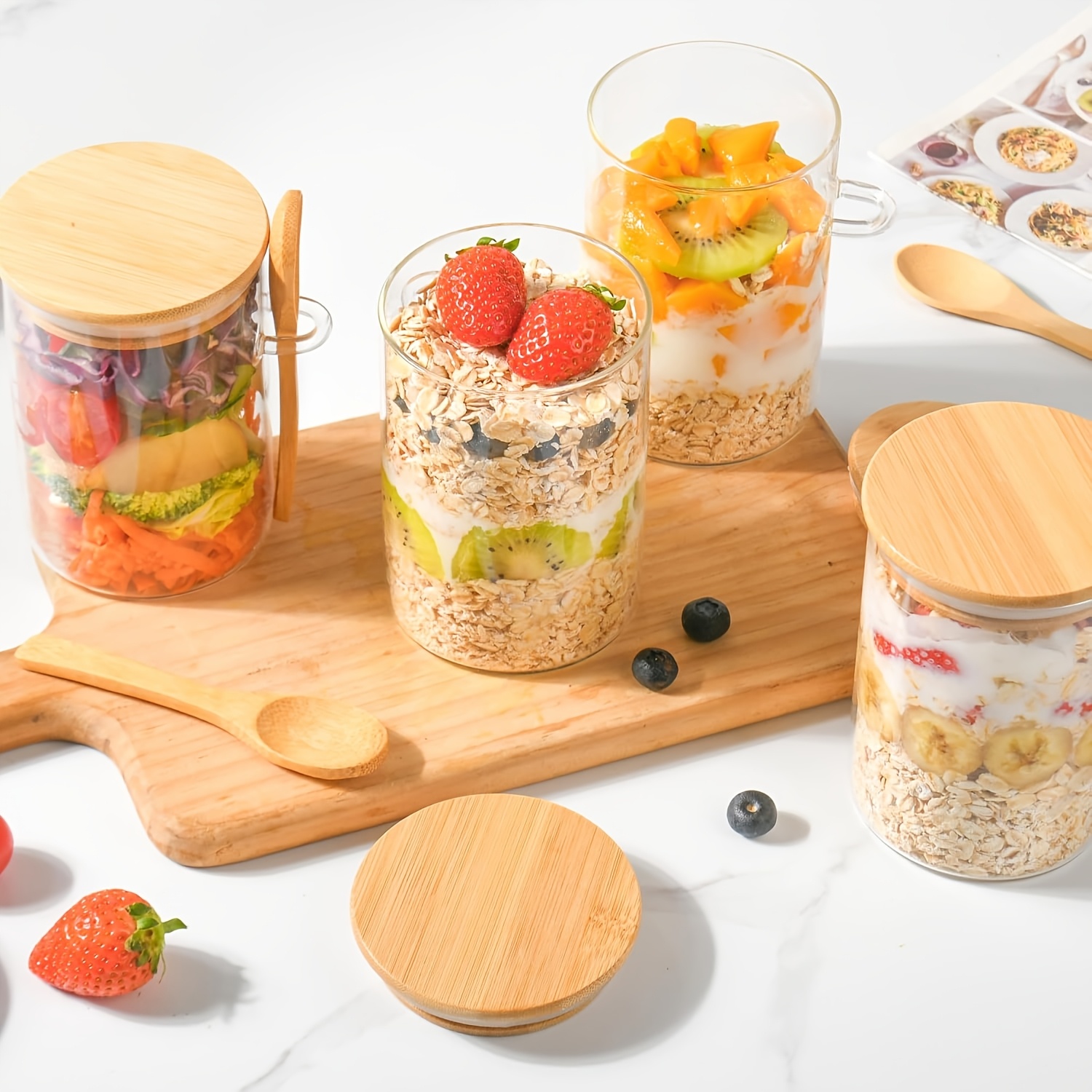 4/6pcs Dessert Bowl, Overnight – Meal Prep Chia Pudding Bewertung und Preis